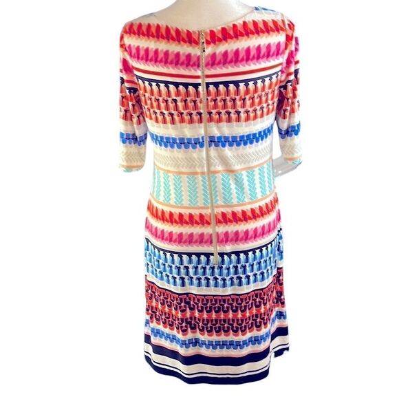 Eliza J Striped Stretch Shift Dress - Picture 6 of 9